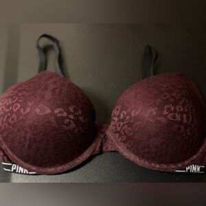 Victoria’s Secret pink maroon push-up size 32D